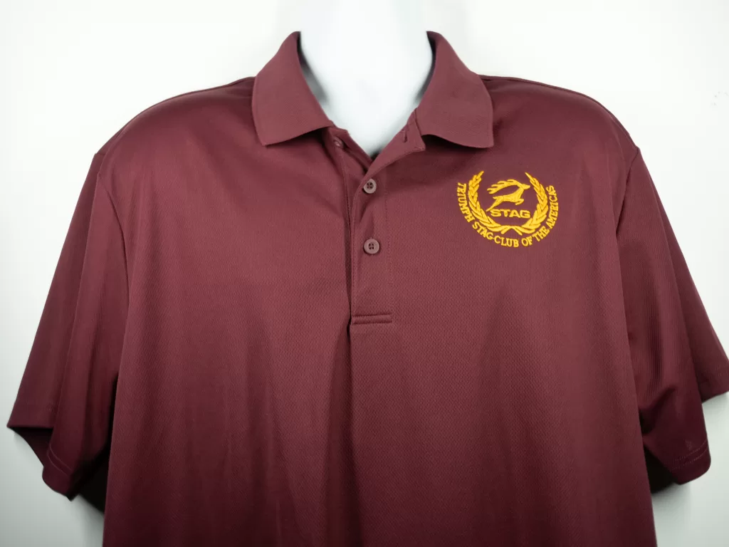 TSCoA Stag Polo mens -Wine