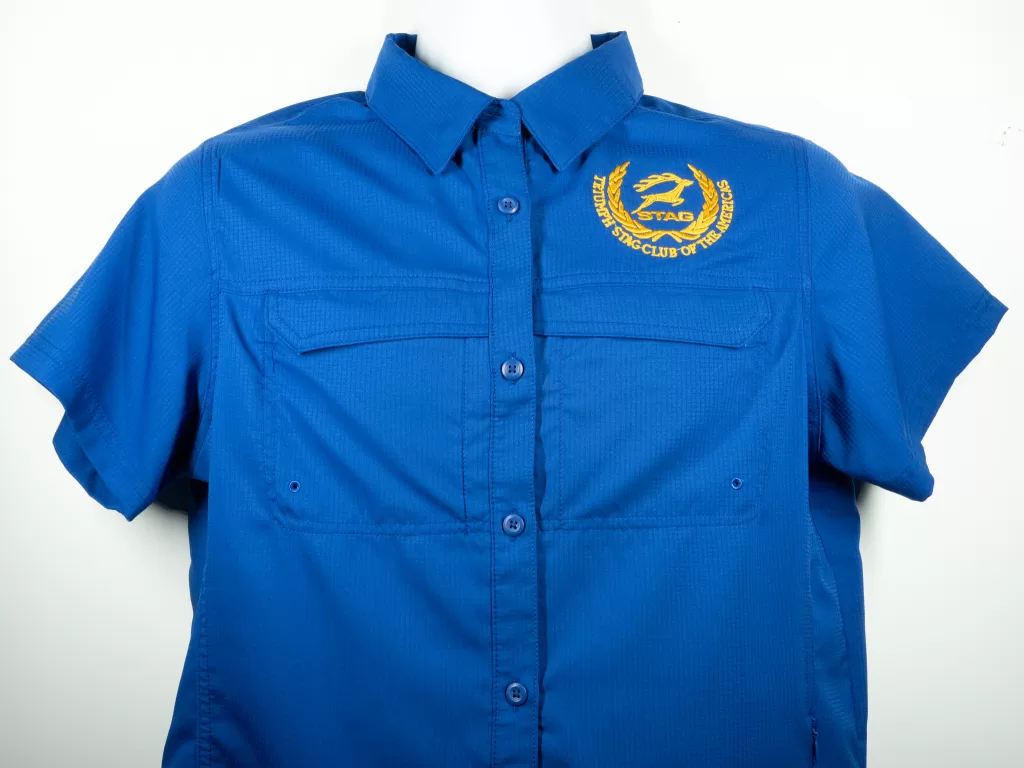 TSCoA Stag Ladies Driving short sleeve - Blue