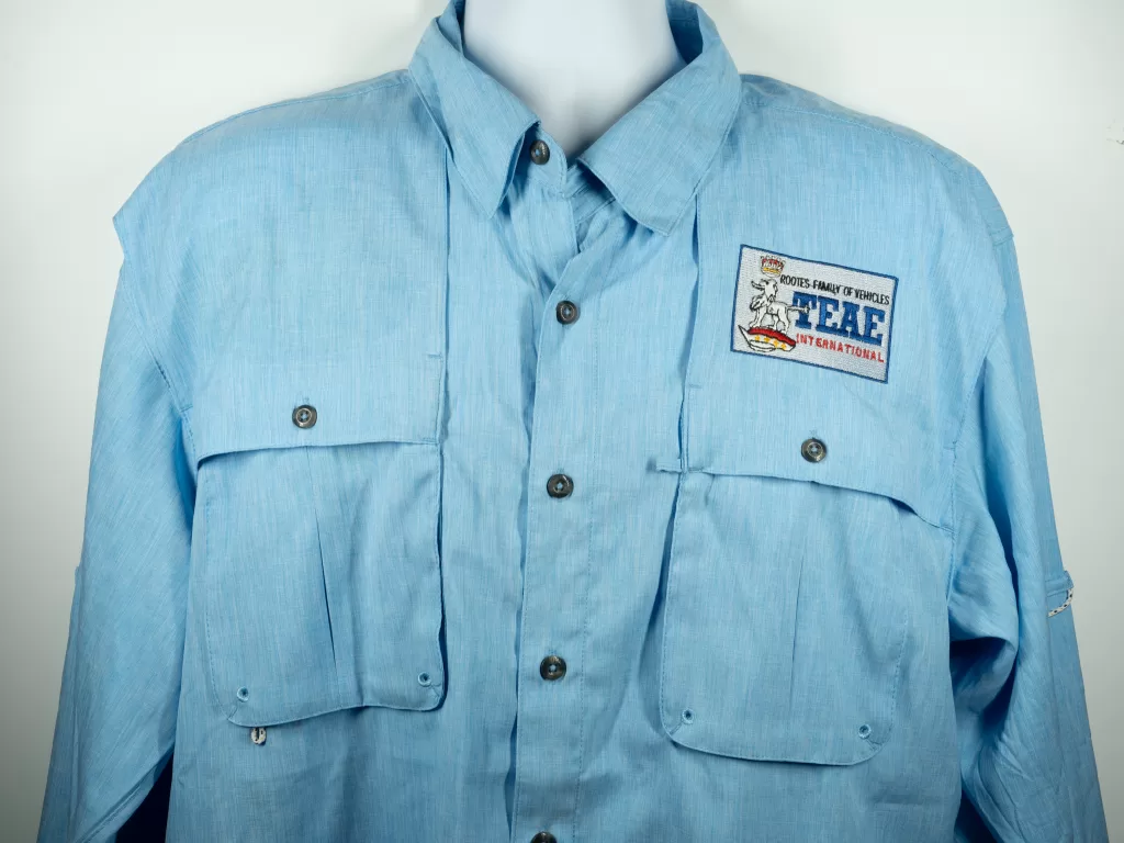 TEAE Driving Shirt-LS Light blue